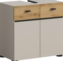welltime Waschbeckenunterschrank »VANN, Breite 60cm, 2 Türen, 2 Fächer, mit Siphonausschnitt« individuell mit weiteren Artikel der Serie VANN kombinierbar,Waschtisch, Waschbeckenschrank, Kommode, Schrank, Badezimmer, Bad