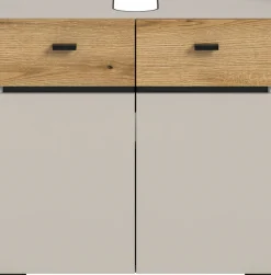 welltime Waschbeckenunterschrank »VANN, Breite 60cm, 2 Türen, 2 Fächer, mit Siphonausschnitt« individuell mit weiteren Artikel der Serie VANN kombinierbar,Waschtisch, Waschbeckenschrank, Kommode, Schrank, Badezimmer, Bad