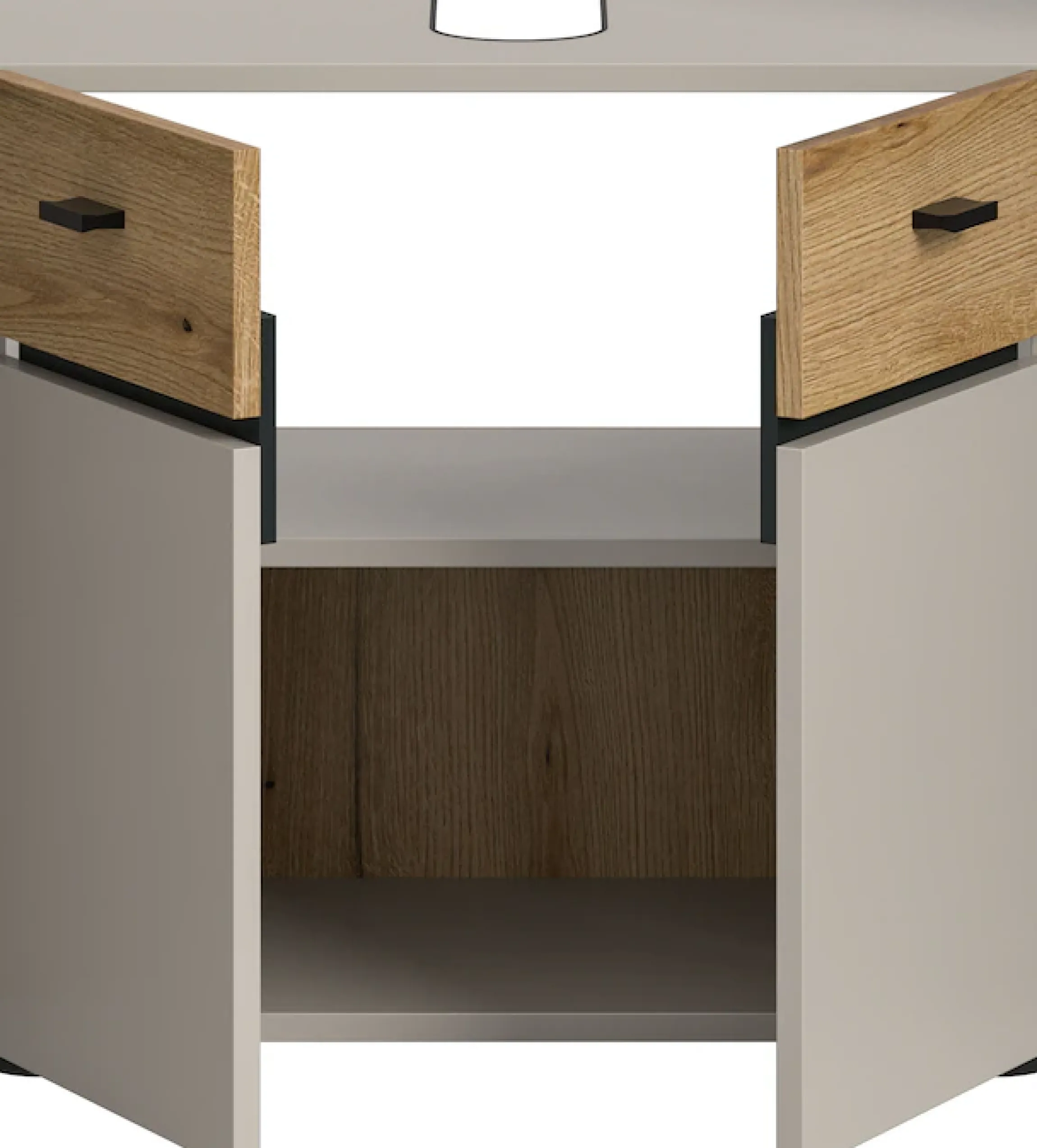welltime Waschbeckenunterschrank »VANN, Breite 60cm, 2 Türen, 2 Fächer, mit Siphonausschnitt« individuell mit weiteren Artikel der Serie VANN kombinierbar,Waschtisch, Waschbeckenschrank, Kommode, Schrank, Badezimmer, Bad