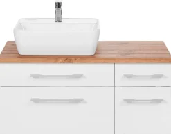 welltime Waschbeckenunterschrank »Davos« Badmöbel, Waschtisch inkl. Waschbecken, Breite 90 cm