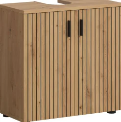 welltime Waschbeckenunterschrank »MANI, Paneeloptik, 2 Türen, 2 Fächer« 1 Stk. tlg. WBU, Waschbeckenunterschrank, Bad, Badezimmer, Unterschrank