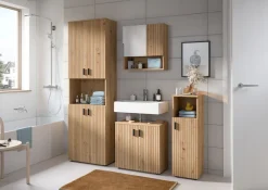 welltime Waschbeckenunterschrank »MANI, Paneeloptik, 2 Türen, 2 Fächer« 1 Stk. tlg. WBU, Waschbeckenunterschrank, Bad, Badezimmer, Unterschrank