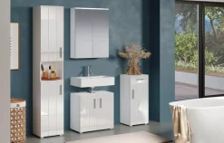 welltime Waschbeckenunterschrank »Prag« 1 Stk. tlg. Waschbeckenunterschrank mit 2 Türen - (B/T/H) 60/34/58 cm