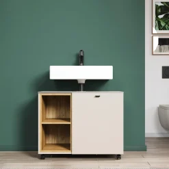 welltime Waschbeckenunterschrank »San Pedro« 1 Stk. tlg. Waschbeckenunterschrank a. Rollen, Soft-Close 80/42/64 cm