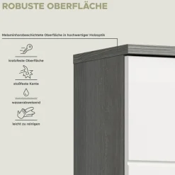 welltime Waschmaschinenumbauschrank »LUCCA, Höhe 191cm, 2 Türen, 2 offene Facher« Überbauschrank, Umbauschrank, Waschmaschinenschrank, Badschrank