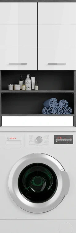 welltime Waschmaschinenumbauschrank »SIENA, Breite 63cm, für Waschmaschine & Trockner, 2 Türen, MDF-Front« TOPSELLER!,in verschiedenen Farben, Überbauschrank, Umbauschrank, Badschrank