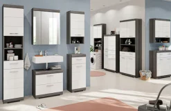 welltime Waschmaschinenumbauschrank »SIENA, Breite 63cm, für Waschmaschine & Trockner, 2 Türen, MDF-Front« TOPSELLER!,in verschiedenen Farben, Überbauschrank, Umbauschrank, Badschrank