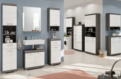 welltime Waschmaschinenumbauschrank »SIENA, Breite 63cm, für Waschmaschine & Trockner, 2 Türen, MDF-Front« TOPSELLER!,in verschiedenen Farben, Überbauschrank, Umbauschrank, Badschrank
