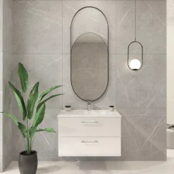 welltime Waschtisch »Athen Badschrank Badezimmer WC Unterschrank mit Becken« Set,Waschplatz mit 2 Schubladen , Breite 80cm Softclose Bad