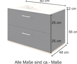 welltime Waschtisch »Baabe« Breite 80 cm