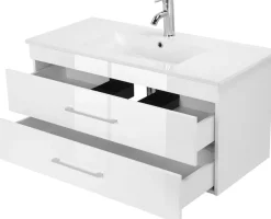 welltime Waschtisch »Florenz« Komplett-Set,Waschplatz mit 2 Auszügen und Softclose Breite 100cm