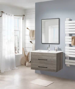 welltime Waschtisch »Florenz Badmöbel Badschrank mit Waschbecken« Waschplatz mit 2 Auszügen und Softclose Breite 80cm