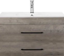 welltime Waschtisch »Florenz Badmöbel Badschrank mit Waschbecken« Waschplatz mit 2 Auszügen und Softclose Breite 80cm