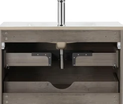 welltime Waschtisch »Florenz Badmöbel Badschrank mit Waschbecken« Waschplatz mit 2 Auszügen und Softclose Breite 80cm