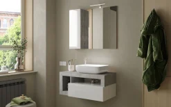welltime Waschtisch »Hamburg« 1 Schubkasten, Breite 92 cm, Soft-Close, inkl. Keramik-Aufsatzbecken
