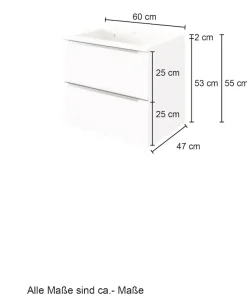 welltime Waschtisch »Matera« Breite 60 cm