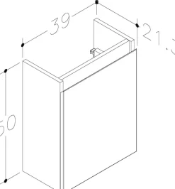 welltime Waschtisch »Mini, Badmöbel, Waschtischunterschrank inkl. Waschbecken« Breite 40cm, mit Soft-Close-Funktion, FSC®-zertifiziert