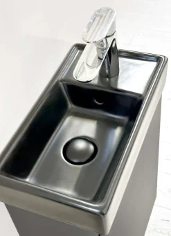 welltime Waschtisch »Mini, Badmöbel, Waschtischunterschrank inkl. Waschbecken« Breite 40cm, mit Soft-Close-Funktion, FSC®-zertifiziert
