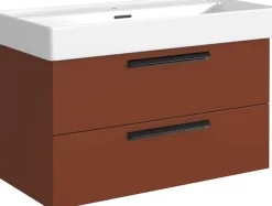 welltime Waschtisch »SALVADA, Softclose-Auszüge, Keramikbecken« Maße (B/T/H): 100/48/63 cm,Kaschmir, Lochbohrung für eine Armatur, Anti-Finger-Print