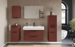 welltime Waschtisch »SALVADA, Softclose-Auszüge, Keramikbecken« Maße (B/T/H): 100/48/63 cm,Kaschmir, Lochbohrung für eine Armatur, Anti-Finger-Print
