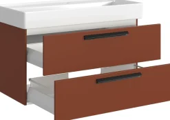 welltime Waschtisch »SALVADA, Softclose-Auszüge, Keramikbecken« Maße (B/T/H): 100/48/63 cm,Kaschmir, Lochbohrung für eine Armatur, Anti-Finger-Print