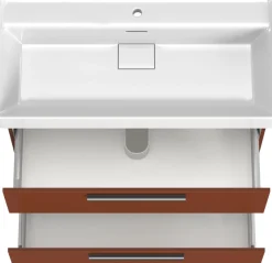 welltime Waschtisch »SALVADA, Softclose-Auszüge, Keramikbecken« Maße (B/T/H): 100/48/63 cm,Kaschmir, Lochbohrung für eine Armatur, Anti-Finger-Print