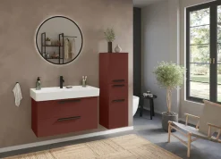 welltime Waschtisch »SALVADA, Softclose-Auszüge, Keramikbecken« Maße (B/T/H): 100/48/63 cm,Kaschmir, Lochbohrung für eine Armatur, Anti-Finger-Print