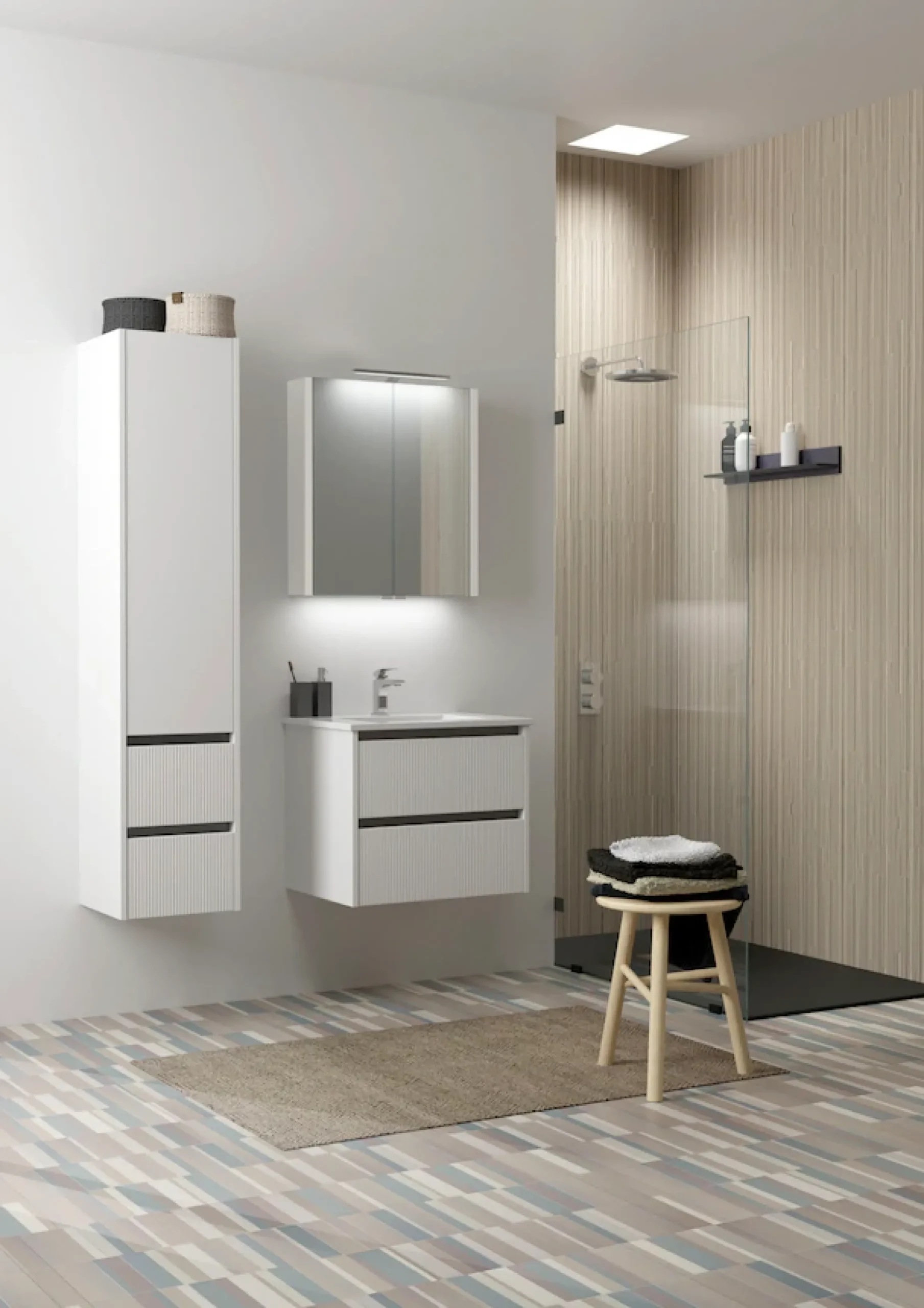 welltime Waschtisch »Urban« mitKeramik Waschbecken, 2 Schubladen mit Softclose, Breite 60 cm