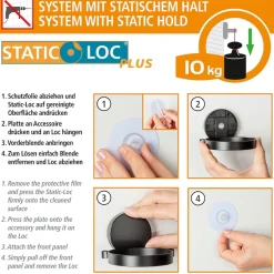 WENKO Badregal »Static-Loc® Alba« Eckablage, Befestigen ohne bohren