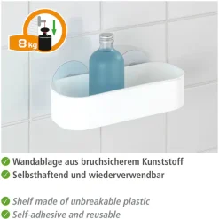 WENKO Badregal »Static-Loc® Osimo« Befestigen ohne Bohren