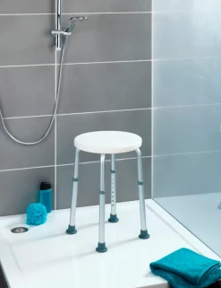 WENKO Duschhocker »Secura« belastbar bis 120 kg höhenverstellbar