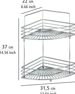 WENKO Eckregal »Milano« 2 Ablageflächen