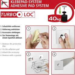 WENKO Eckregal »Turbo-Loc Quadro« 1 Ablage