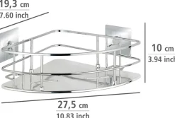 WENKO Eckregal »Turbo-Loc Quadro« 1 Ablage