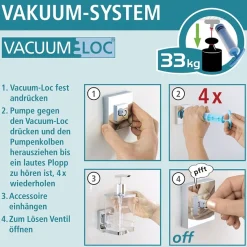 WENKO Eckregal »Vacuum-Loc Quadro« 1 Etage