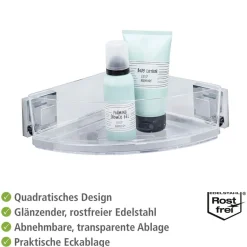WENKO Eckregal »Vacuum-Loc Quadro« 1 Etage