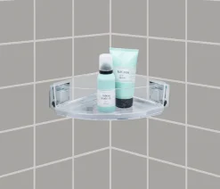 WENKO Eckregal »Vacuum-Loc Quadro« 1 Etage