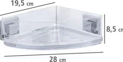 WENKO Eckregal »Vacuum-Loc Quadro« 1 Etage