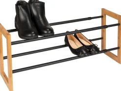 WENKO Schuhregal »Modell Ecori« Schuhschrank mit 2 Ablagen, schmal, ausziehbar und stapelbar