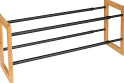 WENKO Schuhregal »Modell Ecori« Schuhschrank mit 2 Ablagen, schmal, ausziehbar und stapelbar