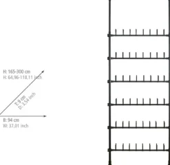 WENKO Schuhregal »Modell Herkules Shoes« Teleskopregal für 48 Paar Schuhe, zum Klemmen ohne Bohren, verstellbar