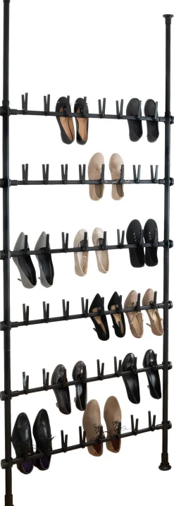 WENKO Schuhregal »Modell Herkules Shoes« Teleskopregal für 48 Paar Schuhe, zum Klemmen ohne Bohren, verstellbar