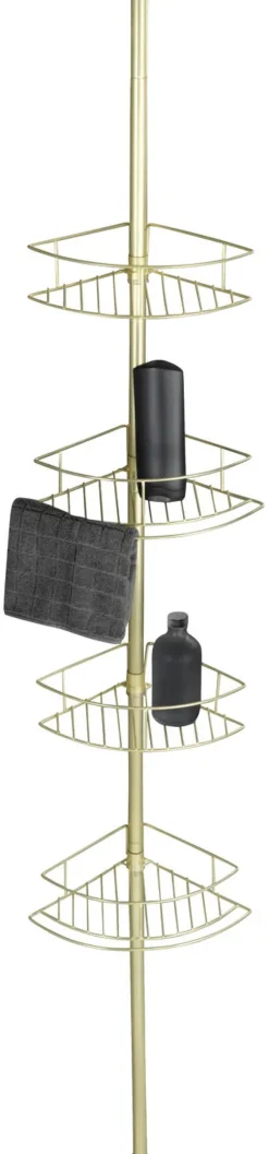 WENKO Teleskopregal »Dolcedo« Eckregal mit 4 Ablagen, höhenverstellbar 65-275 cm