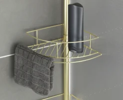 WENKO Teleskopregal »Dolcedo« Eckregal mit 4 Ablagen, höhenverstellbar 65-275 cm