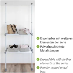 WENKO Teleskopregal »Modell Herkules« ausziehbarer Regalboden, 73-120 cm, passend zur WENKO Herkules-Serie