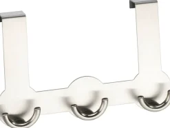 WENKO Türhaken »Modell Rondo« Türgarderobe, Hakenleiste mit 3 Haken, für einen Türfalz von 2 cm