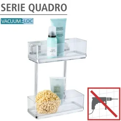 WENKO Wandregal »Vacuum-Loc Quadro« 2 Etagen