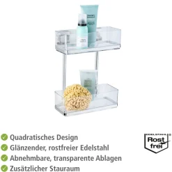WENKO Wandregal »Vacuum-Loc Quadro« 2 Etagen