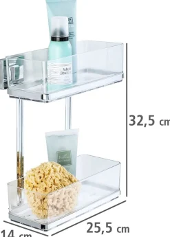 WENKO Wandregal »Vacuum-Loc Quadro« 2 Etagen
