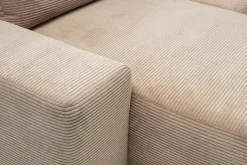 WERK2 Ecksofa »Amsterdam 300 x 150 cm modern und bequem« Cord, L-Form, XXL, Schlaffunktion, Bettkasten
